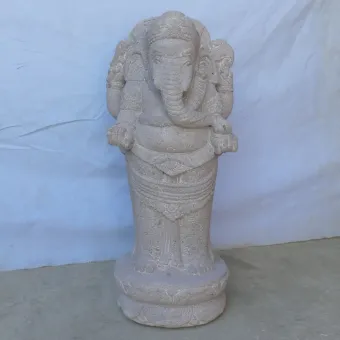 Standing Ganesha, 70 cm height, riverstone, stonemasony 